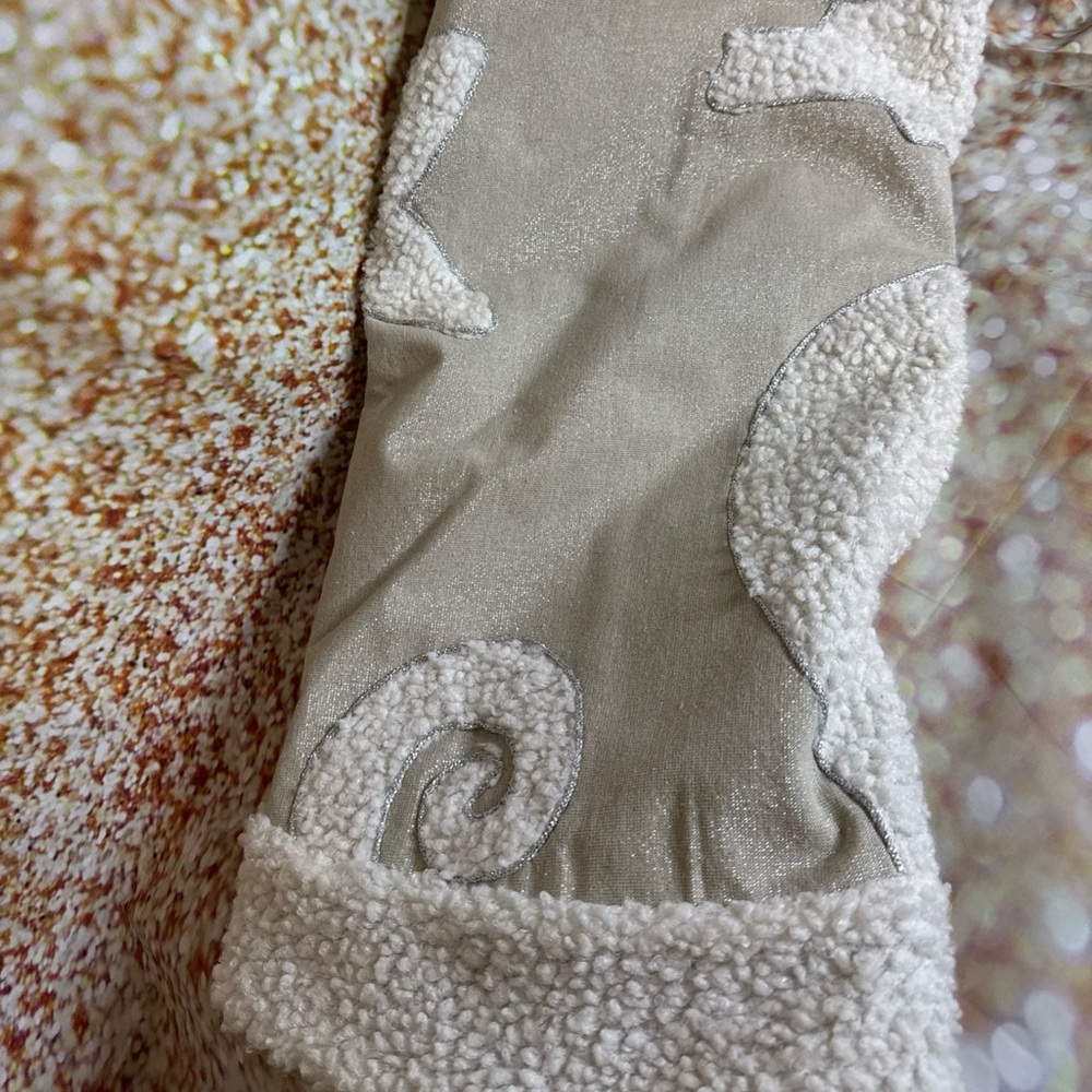 Christmas Tree Skirt Coastal Rustic Shells 48" New Beach Nautical Seahorse Tan